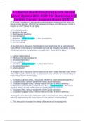 ATI Mental Health Proctored Exam Review Latest Update 2023-2024 Questions and Verified Correct Answers Brand NEW&excl;&excl;&excl;&excl;