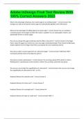 Adobe InDesign Final Test Review With 100&percnt; Correct Answers 2023