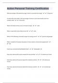 Action Personal Training Certification 187 Questions with 100&percnt; Correct Answers &vert; Updated & Verified