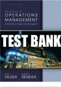 Test bank for heizer operations management 9th Edition, ISBN NO:10 0132968363, ISBN NO:13 978-0132968362 Questions & Answers |Complete Guide A+