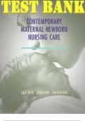 TEST BANK for Contemporary Maternal-Newborn Nursing Care 8e Patricia Ladewig, Marcia London, Michele ISBN-13 978-0132843218