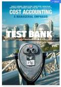 COST ACCOUNTING&semi; A MANAGERIAL EMPHASIS SIXTH CANADIAN EDITION HORNGREN TEST BANK