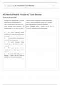 ATI Mental Health Proctored Exam Review Latest Update 2023-2024 Questions and Accurate Answers Ace Your First Attempt