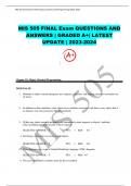 MIS 505 FINAL Exam QUESTIONS AND  ANSWERS | GRADED A+| LATEST  UPDATE | 2023-2024