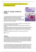 Test Bank Porth's Essentials of Pathophysiology 5th Edition by Tommie L Norris All chapters | Complete Guide