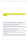    COR Training questions and answers 100&percnt; verified&period;