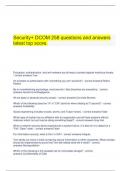  Security+ DCOM 258 questions and answers latest top score.