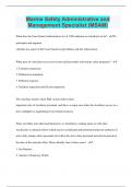 Marine Safety Administrative and Management Specialist &lpar;MSAM&rpar; &vert; Questions with 100&percnt; Correct Answers &vert; Latest Update 2024 &vert; Verified