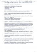 Nursing Jurisprudence New Exam 2023-2024&period;