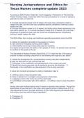 Nursing Jurisprudence and Ethics for Texas Nurses complete update 2023&period;