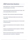 ARM Practice Exam Questions & Answers 2023&lpar;A&plus;GRADED 100&percnt;VERIFIED&rpar;
