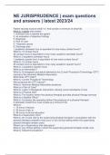 NE JURISPRUDENCE &vert; exam questions and answers &vert; latest 2023&sol;24