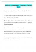 CPR&sol;BLS Healthcare Providers Written Exam &vert; Questions with 100&percnt; Correct Answers &vert; Latest Update 2024 &vert; Verified