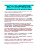 NU 629 HEALTH PROMOTION 2023&sol;2024 ACTUAL FINAL  EXAM 2 REGIS COLLEGE WITH 100 QUESTIONS &  CORRECT ANSWERS &lpar;100&percnt; CORRECT &percnt; EXPERT  VERIFIED ANSWERS&rpar; NU 629 FINAL EXAM &lpar;LATEST&rpar;