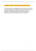 NUR502 TOPIC 5 DISCUSSION QUESTION 1 CORRECTLY ANSWERED &sol;LATEST UPDATE VERSION&sol; GRADED A&plus;
