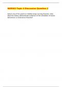 NUR502 TOPIC 4 DISCUSSION QUESTION 2 CORRECTLY ANSWERED &sol;LATEST UPDATE VERSION&sol; GRADED A&plus;