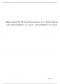 Test Bank Bates&rsquo; Guide To Physical Examination and History Taking 13th Edition Bickley Edition Bickley