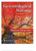 TEST BANK FOR GERONTOLOGICAL NURSING 10TH EDITION  BY CHARLOTTE ELIOPOULOS (9781975161002) ALL CHAPTERS  (CHAPTER 1-36)/ GERONTOLOGICAL NURSING 10TH EDITION  TEST BANK LATEST UPDATE