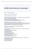 ACSM Clinical Exercise Physiologist Exam with complete solutions