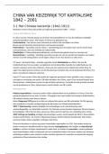 Geschiedenis samenvatting 6 VWO - Historische context China 