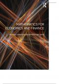 Mathematics for Economics and Finance 1st Edition