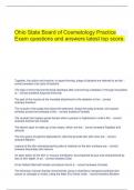  Ohio State Board of Cosmetology Practice Exam questions and answers latest top score.