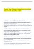  Virginia Real Estate License Exam questions and answers latest top score&period;