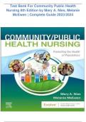 Test Bank For Community/Public Health Nursing: Promoting the Health of Populations 8th Edition by Mary A. Nies, Melanie McEwen complete guide