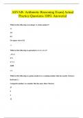 ASVAB Arithmetic Reasoning Practice Exam&vert; Latest Update&vert; Questions and Answers &lpar;Complete Solution&rpar;