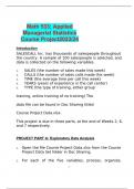   Math 533; Applied Managerial Statistics Course Project2023/24