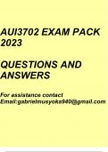 The Internal Audit Process: Test of Controls(AUI3702 Exam pack 2024)