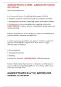 LEADERSHIP PRACTICE CHAPTER 1 QUESTIONS AND ANSWERS 2023 RATED A&plus;