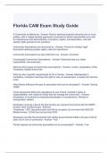 Florida CAM Exam Study Guide latest updated