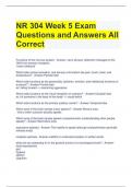 NR 304 Week 5 Exam Questions and Answers All Correct 