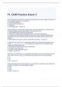 FL CAM Practice Exam 2 Questions with Verified Answers