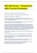 NR 304 Exam 1 Questions with Correct Answers 