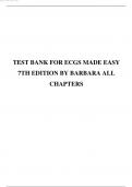 Test bank for ECGs Made Easy 7th Edition by. Barbara J Aehlert All Chapters All Chapters.