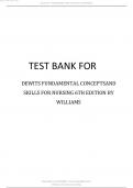 Test Bank for de Wits Fundamental Concepts and Skills for Nursing 6th Edition by Williams.