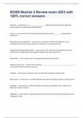 BOSR Module 2 Review exam 2023 with 100&percnt; correct answers