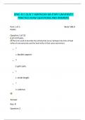 SPHE 421 QUIZ 7 AMERICAN MILITARY UNIVERSITY PRACTICE EXAM QUESTIONS AND ANSWERS