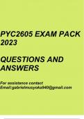 HIV/AIDS Care and Counselling(PYC2605 Exam pack 2023)