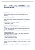 Utah LEO Exam 1 (LEO POST for Utah) Quizzes & Ans..