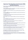 Spectrum Test Questions And Answers With Verified Solutions