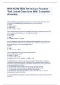 NHA NOW EKG Technician Practice Test Latest Questions With Complete Answers&period;