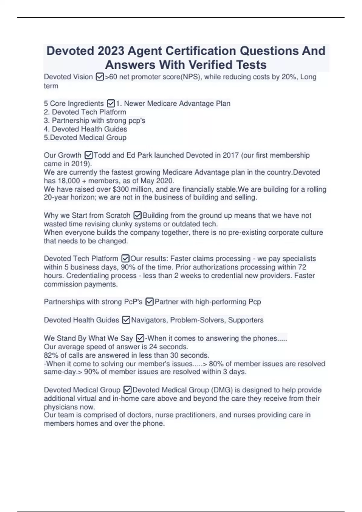 Devoted 2023 Agent Certification Questions And Answers With Verified ...