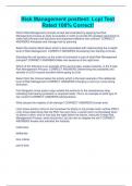 Risk Management posttest&colon; Lcpl Test Rated 100&percnt; Correct&excl;