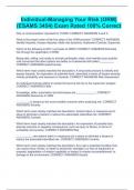 Individual-Managing Your Risk &lpar;ORM&rpar; &lpar;ESAMS 3454&rpar; Exam Rated 100&percnt; Correct