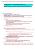 CHEM 301 UNIT 6 LEARNING OBJECTIVES (lesson 1-lesson 6 practice questions and answers) ATHABASCA UNIVERSITY