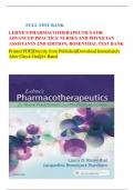 FULL TEST BANK LEHNE’S PHARMACOTHERAPEUTICS FOR ADVANCED PRACTICE NURSES AND PHYSICIAN ASSISTANTS 2ND EDITION; ROSENTHAL TEST BANK Printed PDF||Directly from Publisher||Download Immediately After Check Out||A+ Rated
