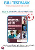 Test Bank For Professional Nursing 10th Edition by Beth Black 9780323776653 Chapter 1-16 All Chapters with Answers and Rationals